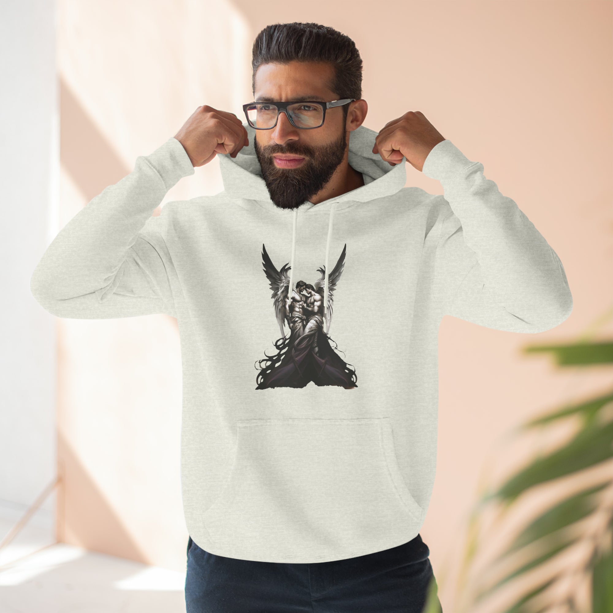 Raptured Angels Three-Panel Fleece Hoodie - Hoodie - Twisted Jezebel