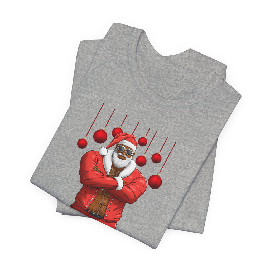 Santa Daddy, Jingle Balls Tee, White Edition