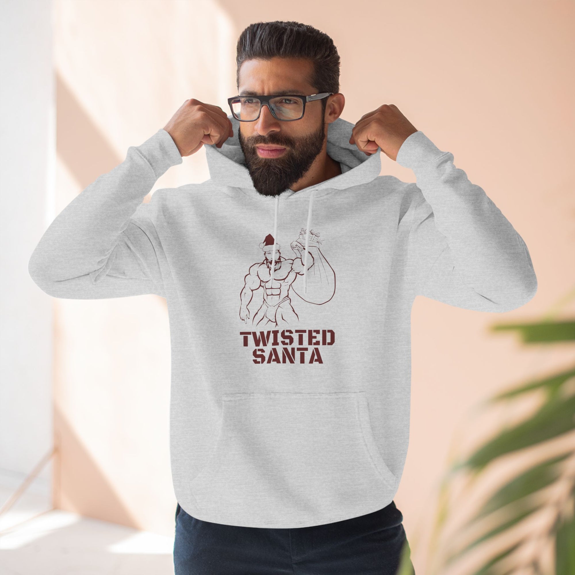 Twisted Santa Three-Panel Fleece Hoodie