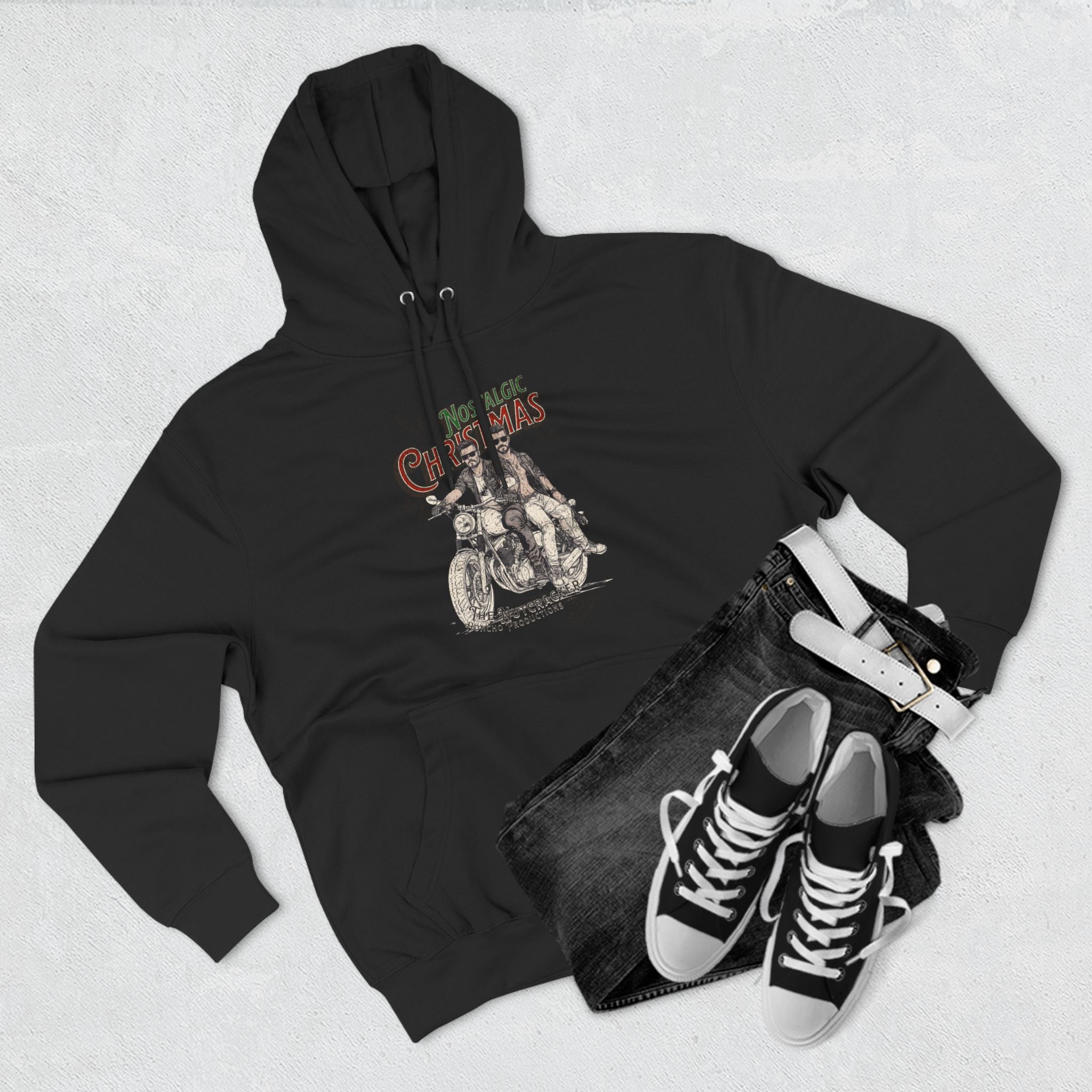 A Honcho Inspired Nostalgic Christmas Three-Panel Fleece Hoodie