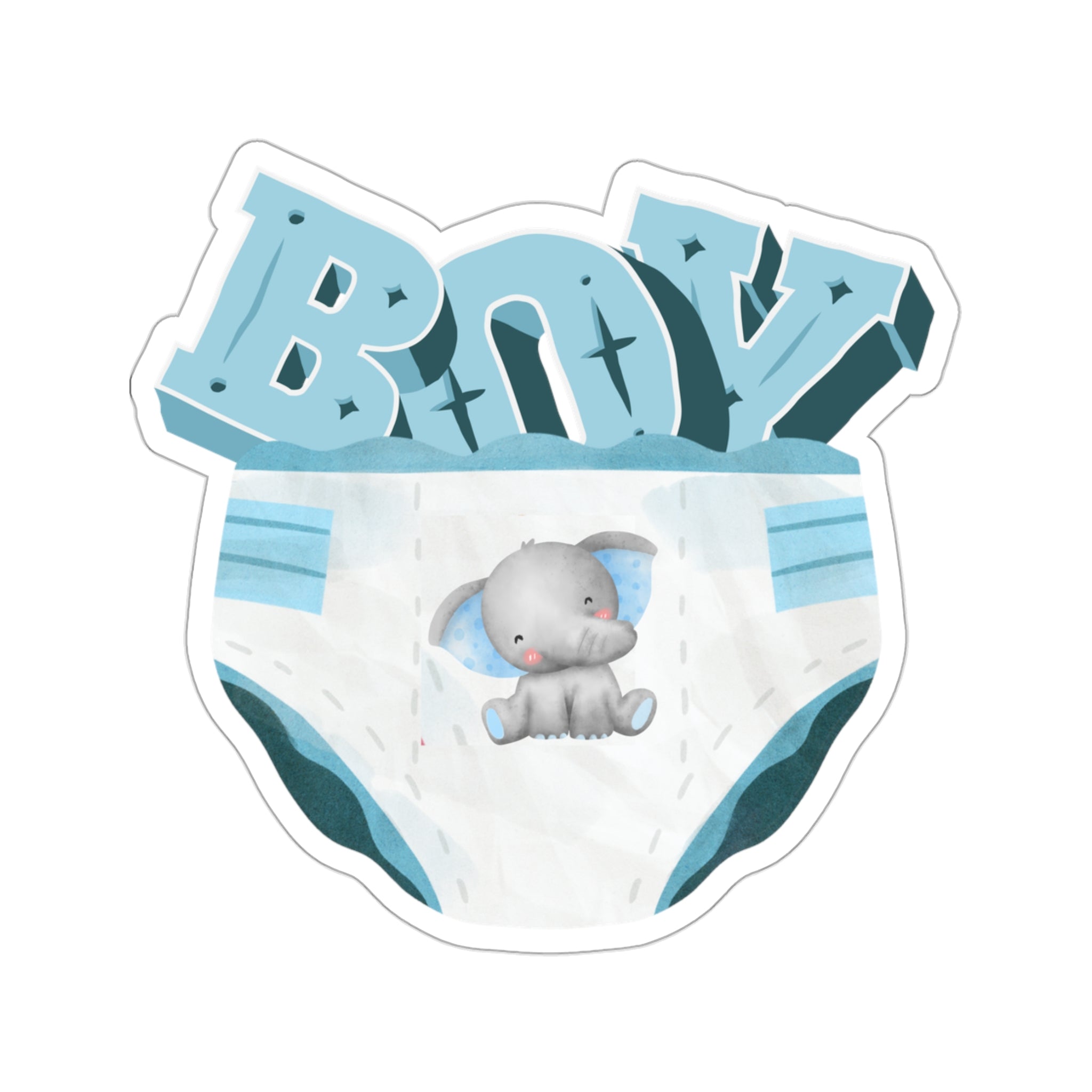 Diaper Boy Kiss-Cut Stickers - Kiss-Cut Stickers - Twisted Jezebel