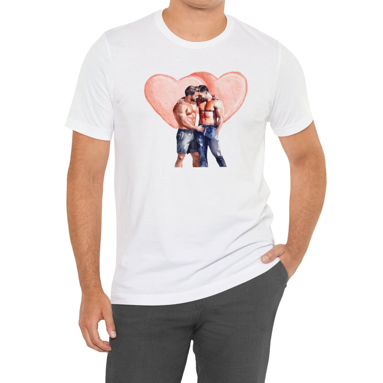 Gay Valentines: "Heartfelt Connection" Tee - T-Shirt - Twisted Jezebel