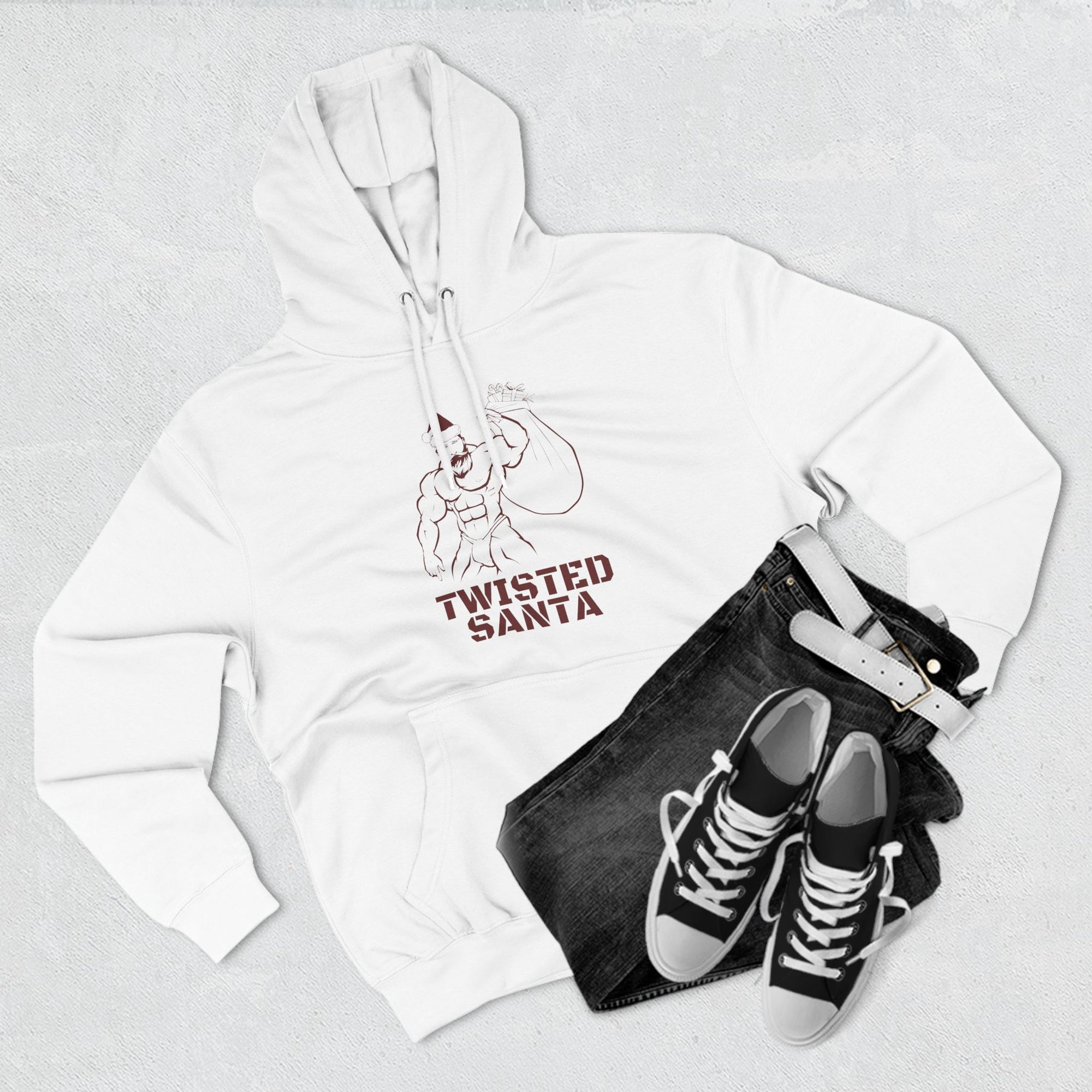 Twisted Santa Three-Panel Fleece Hoodie