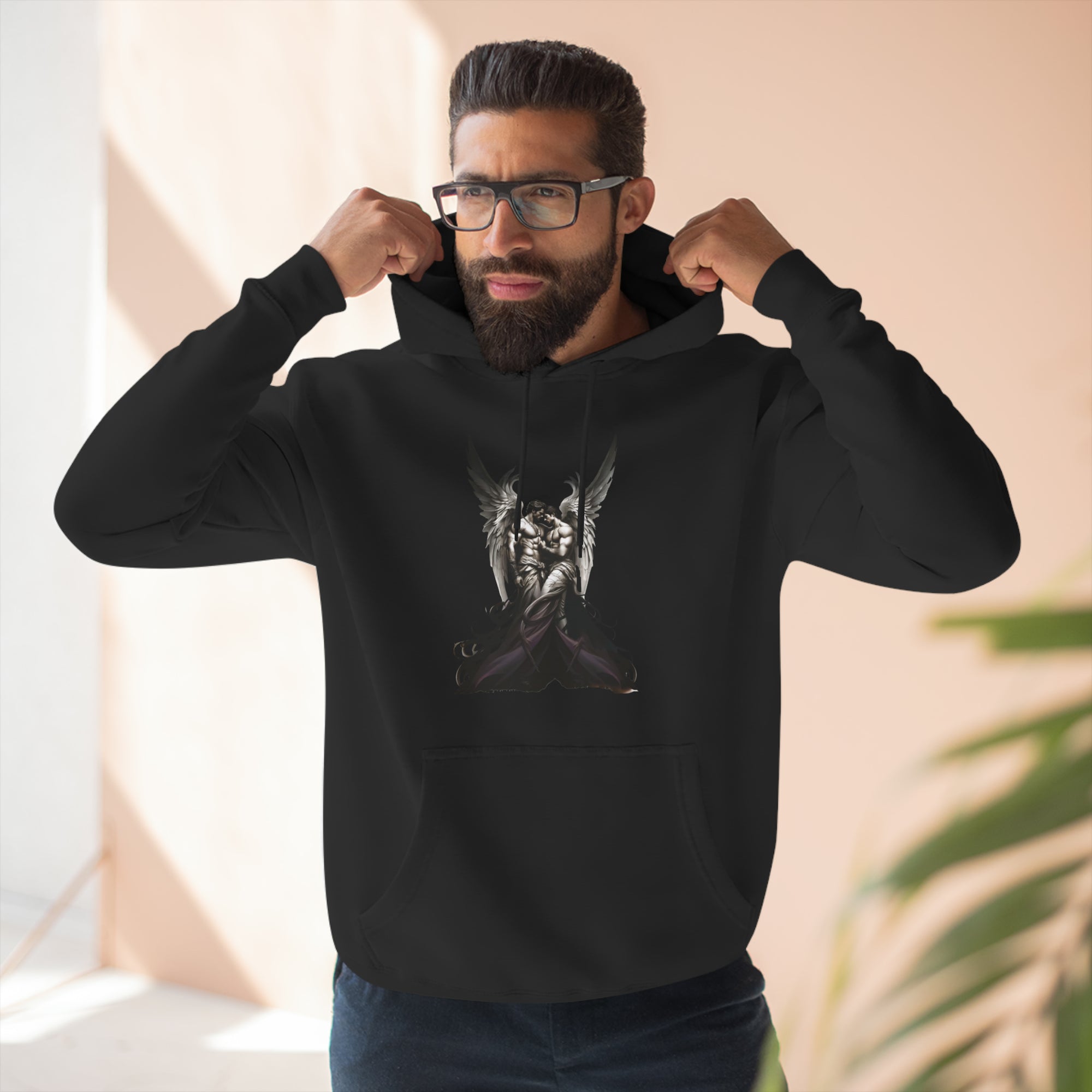 Raptured Angels Three-Panel Fleece Hoodie - Hoodie - Twisted Jezebel