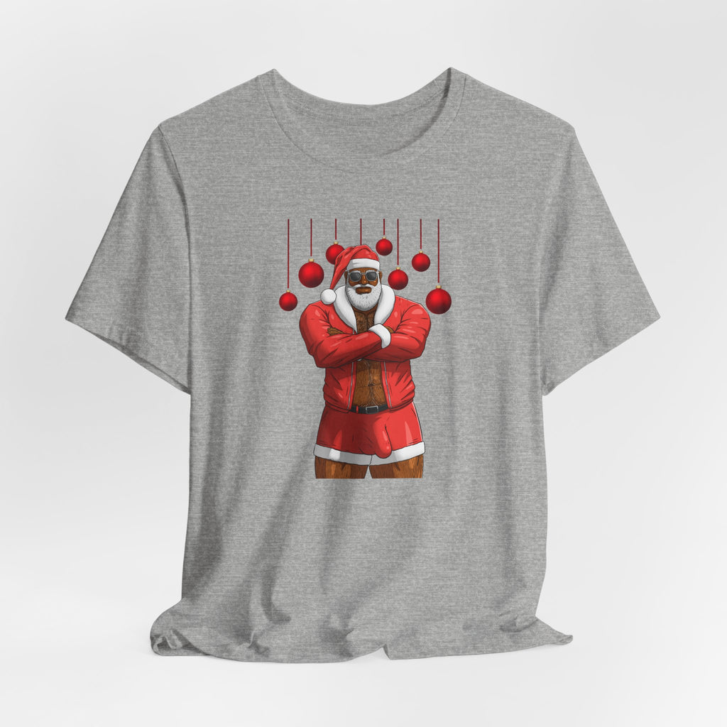 Santa Daddy, Jingle Balls Tee, White Edition