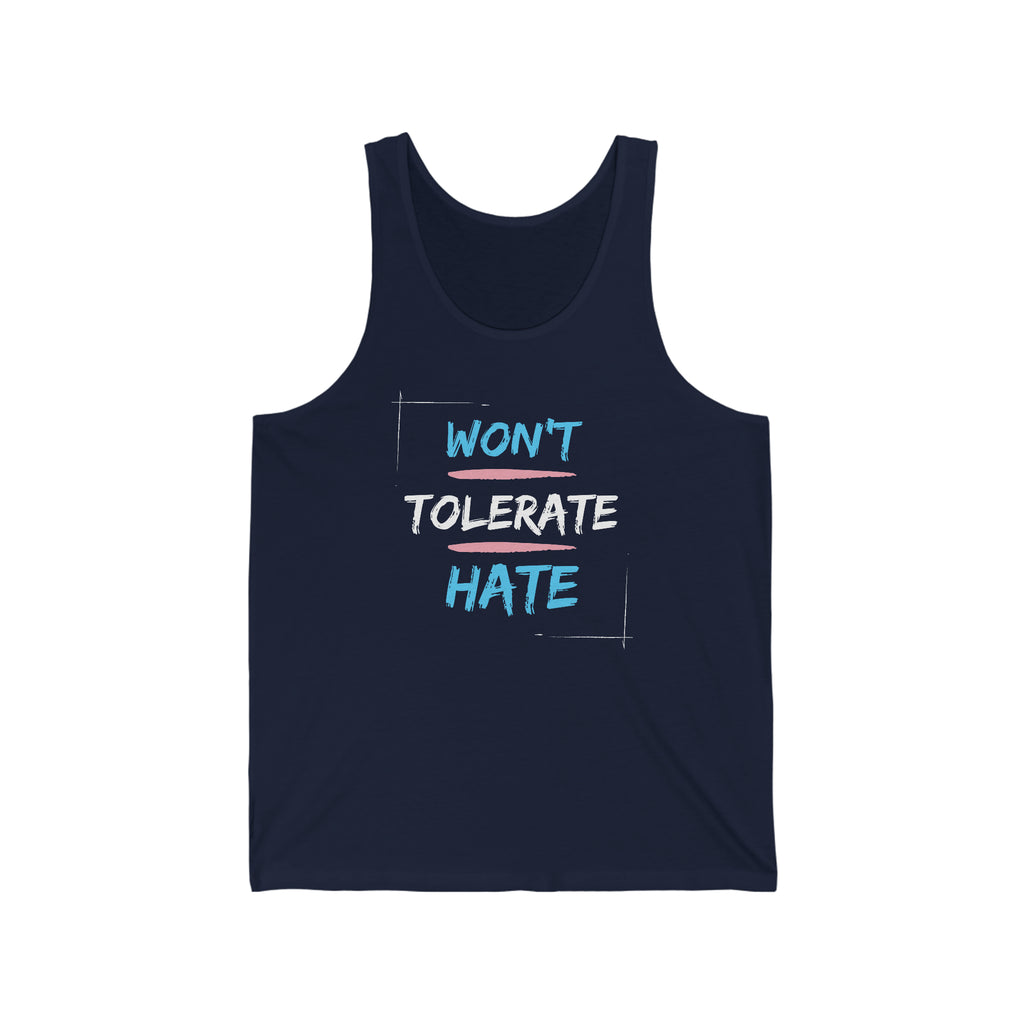 Won't Tolerate Hate Tank Trans - Tank - Twisted Jezebel