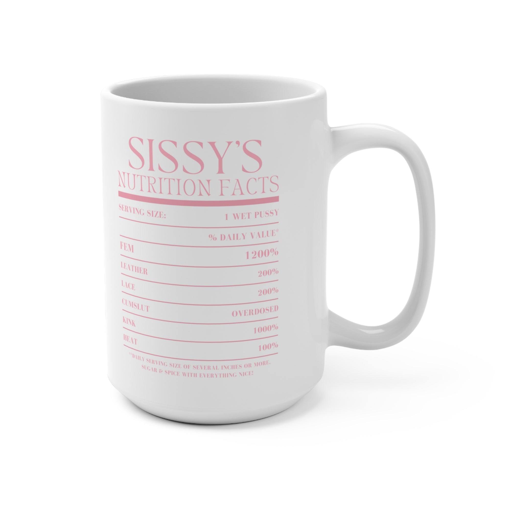 Sissy's Nutrition Facts Mug