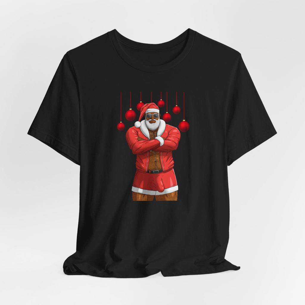 Santa Daddy, Jingle Balls Tee, White Edition