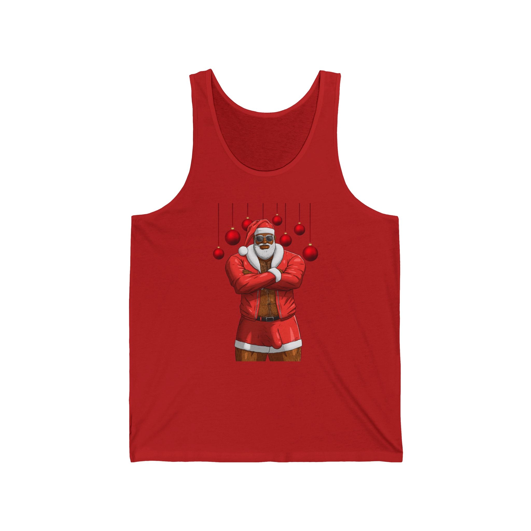 Santa Daddy, Jingle Balls Jersey Tank, Black Edition