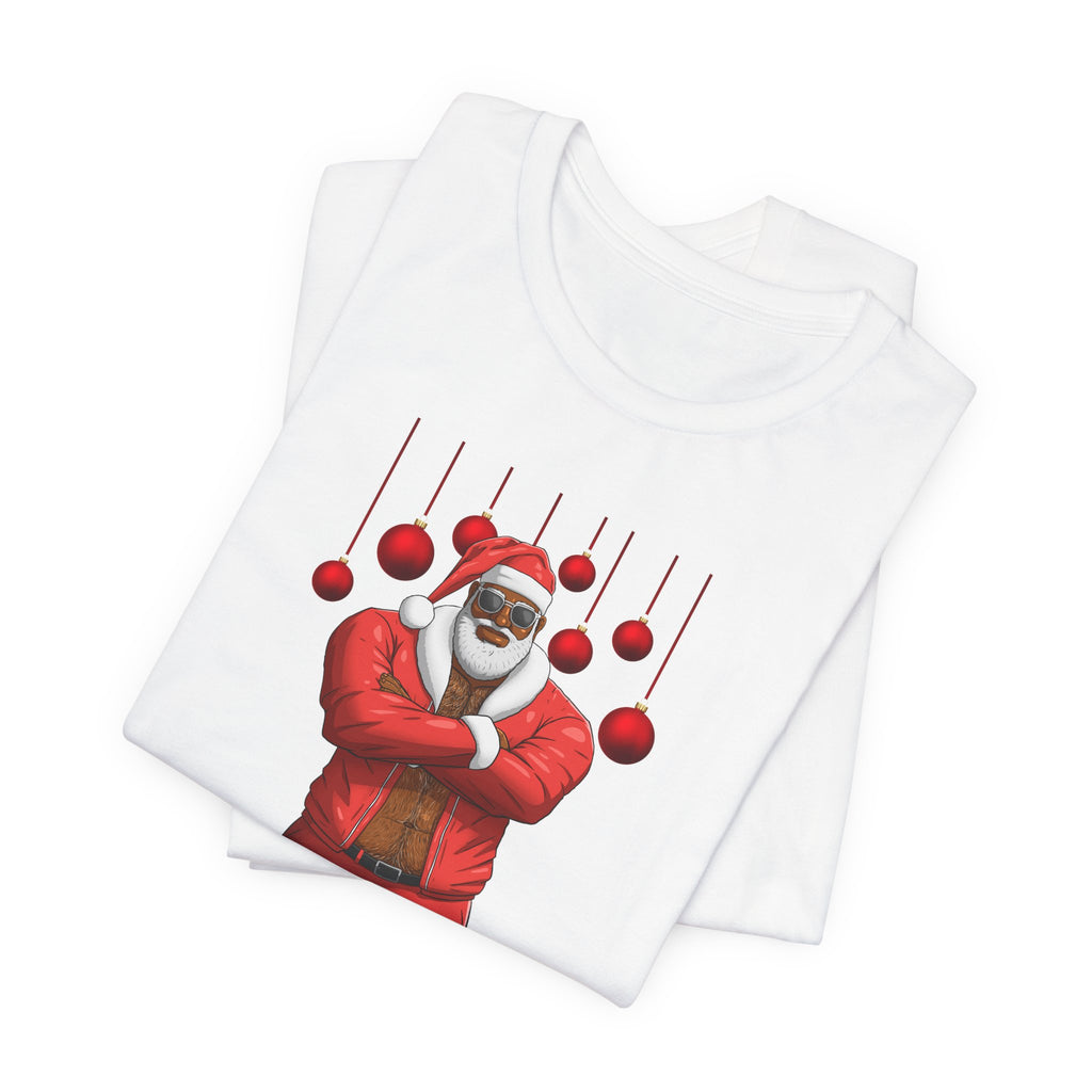 Santa Daddy, Jingle Balls Tee, White Edition