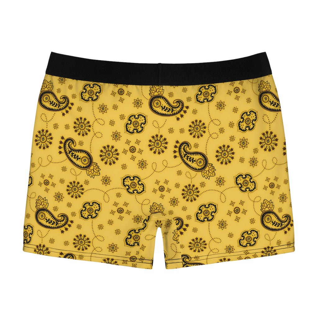 Men's Boxer Briefs Hanky Code: Yellow & Brown