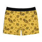 Men's Boxer Briefs Hanky Code: Yellow & Brown