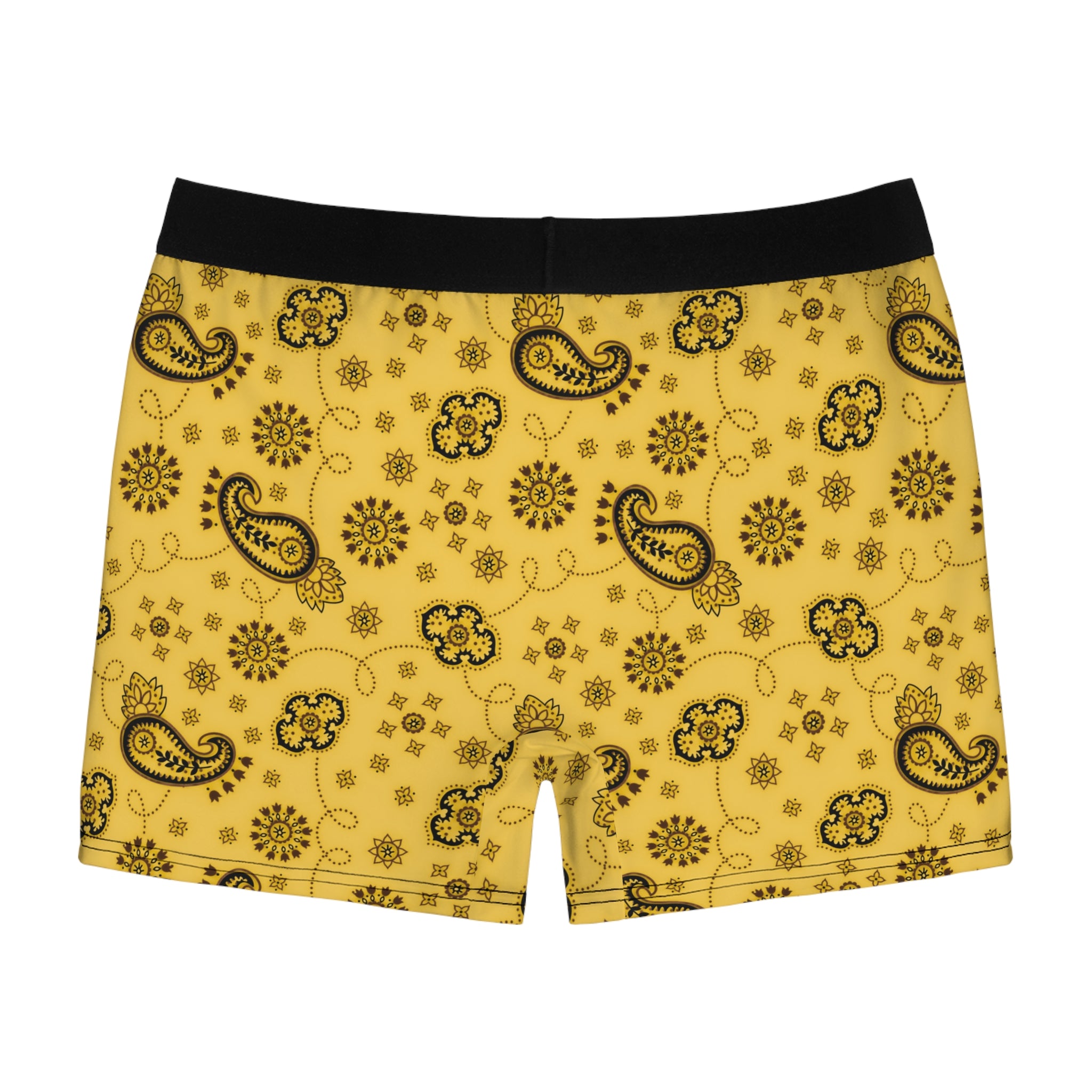 Men's Boxer Briefs Hanky Code: Yellow & Brown