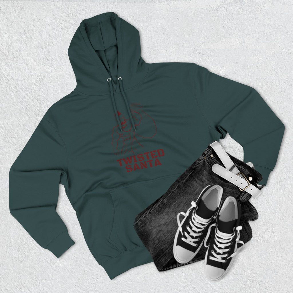Twisted Santa Three-Panel Fleece Hoodie