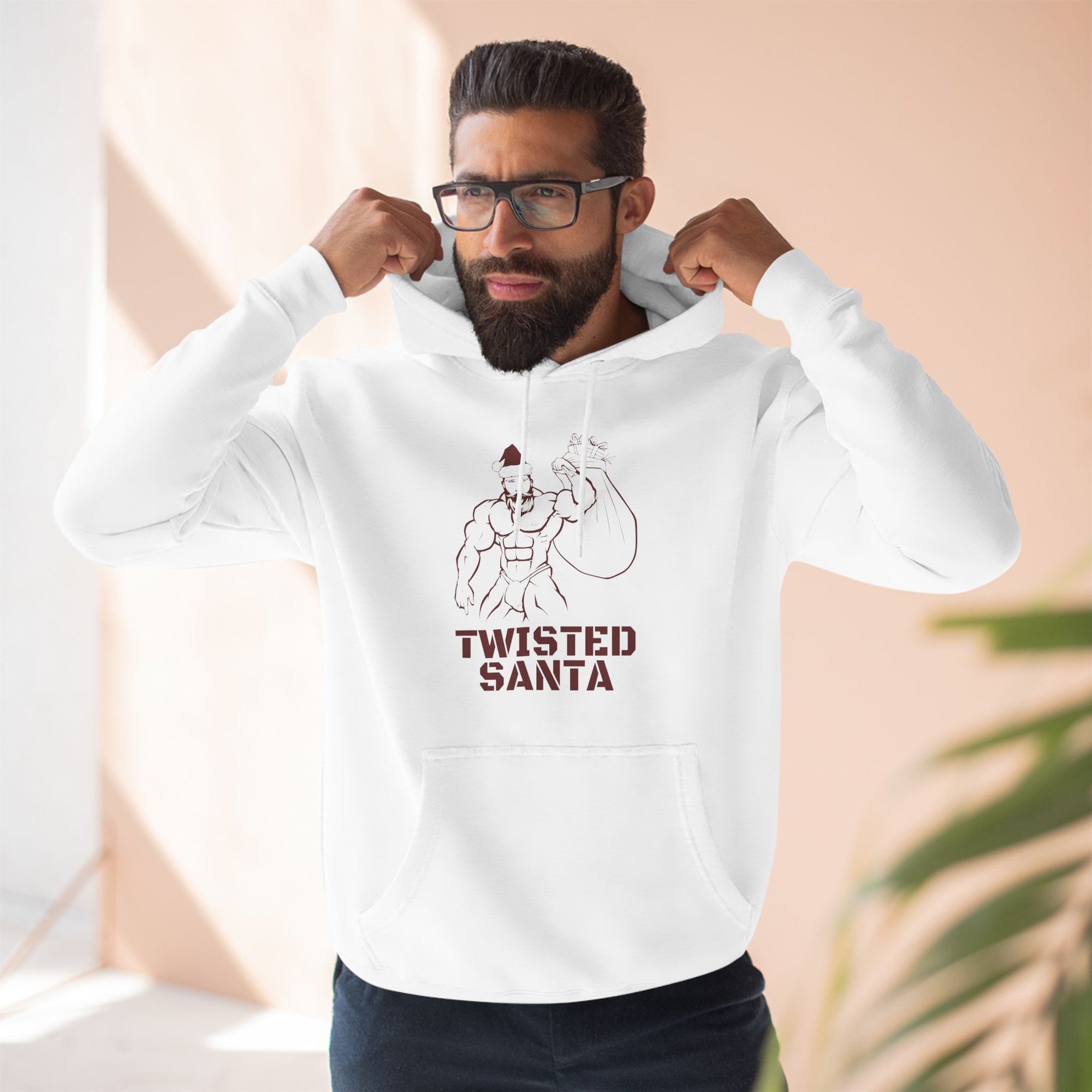 Twisted Santa Three-Panel Fleece Hoodie