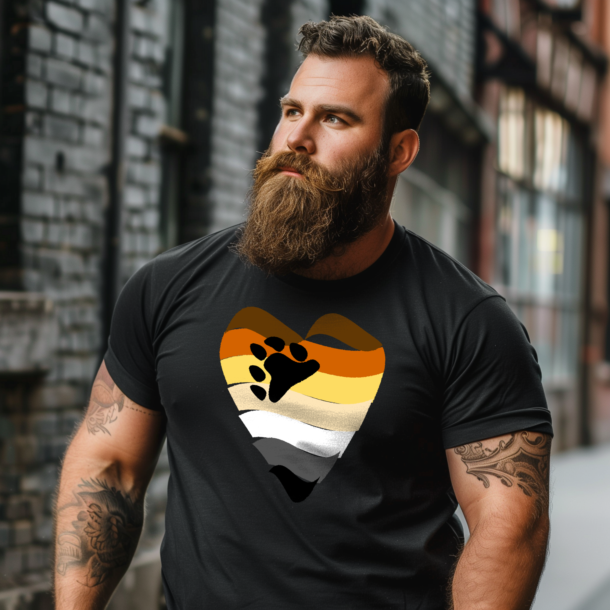 Bear Flag Heart Tee