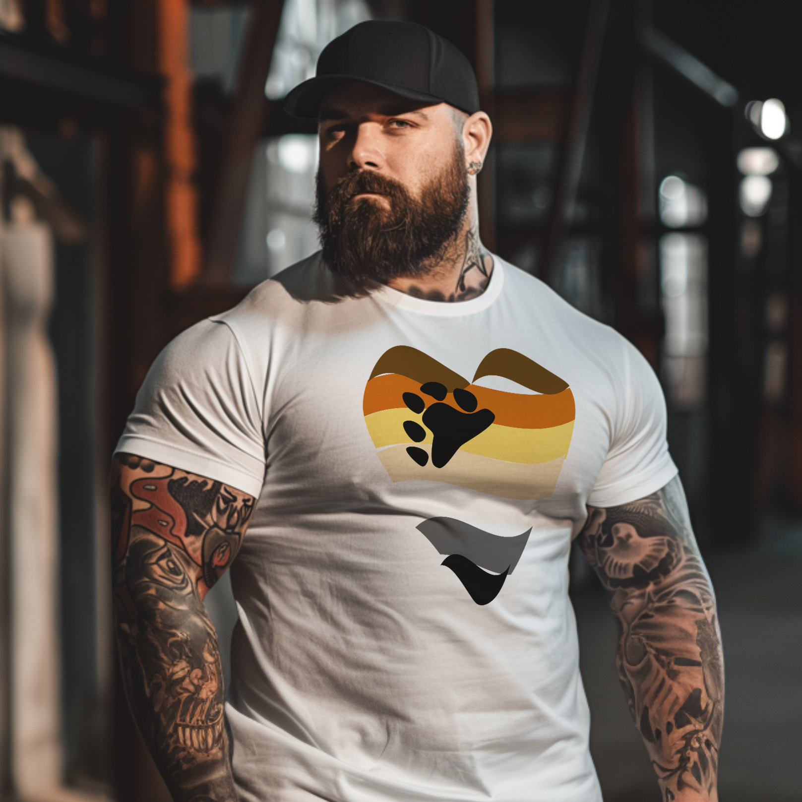 Bear Flag Heart Tee