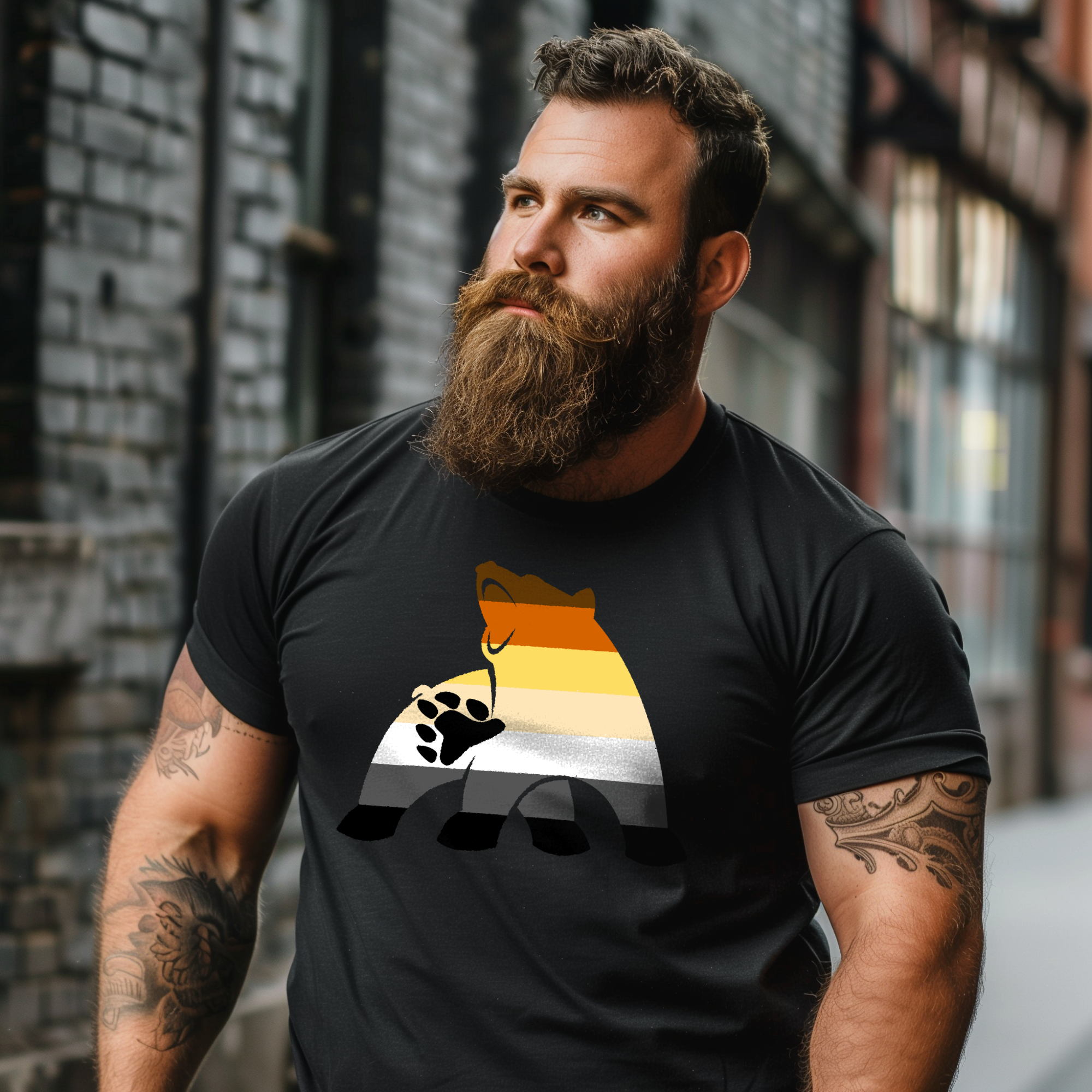 Bear Brotherhood Flag Silhouette Tee
