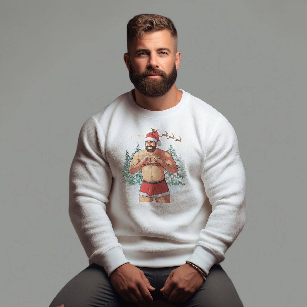 Big Nick (ahem, Dick) Energy Gildan Pullover, White Edition