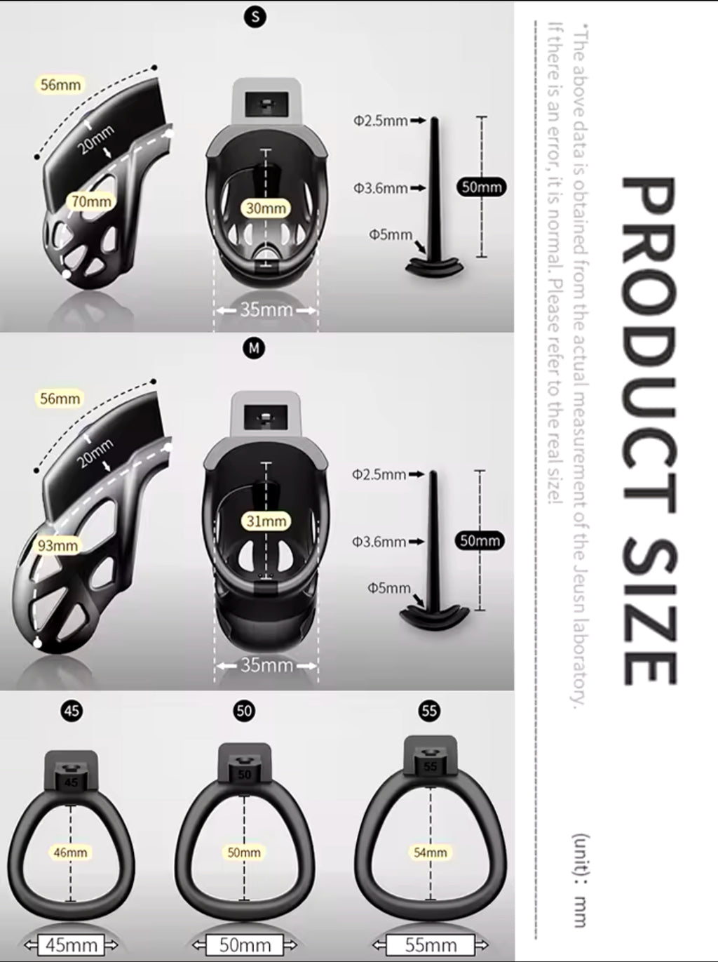 JEUSN Electric Shock Chastity Cage