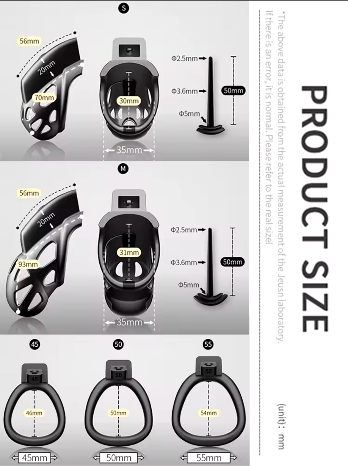 JEUSN Electric Shock Chastity Cage