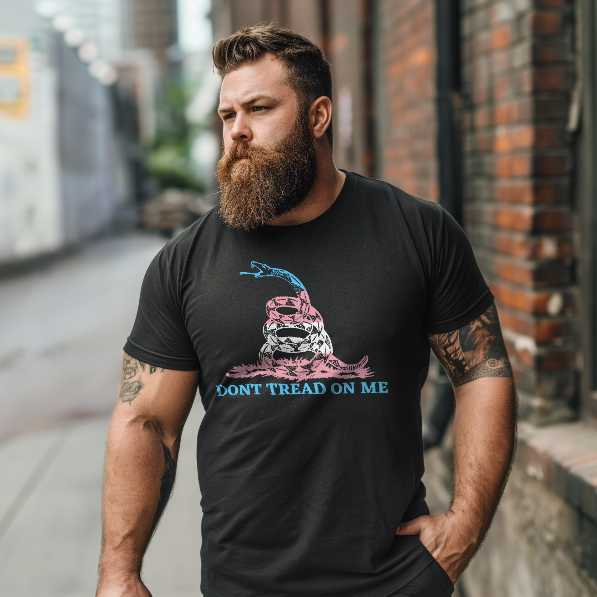 Don't Tread On Me Trans Pride Edition Tee