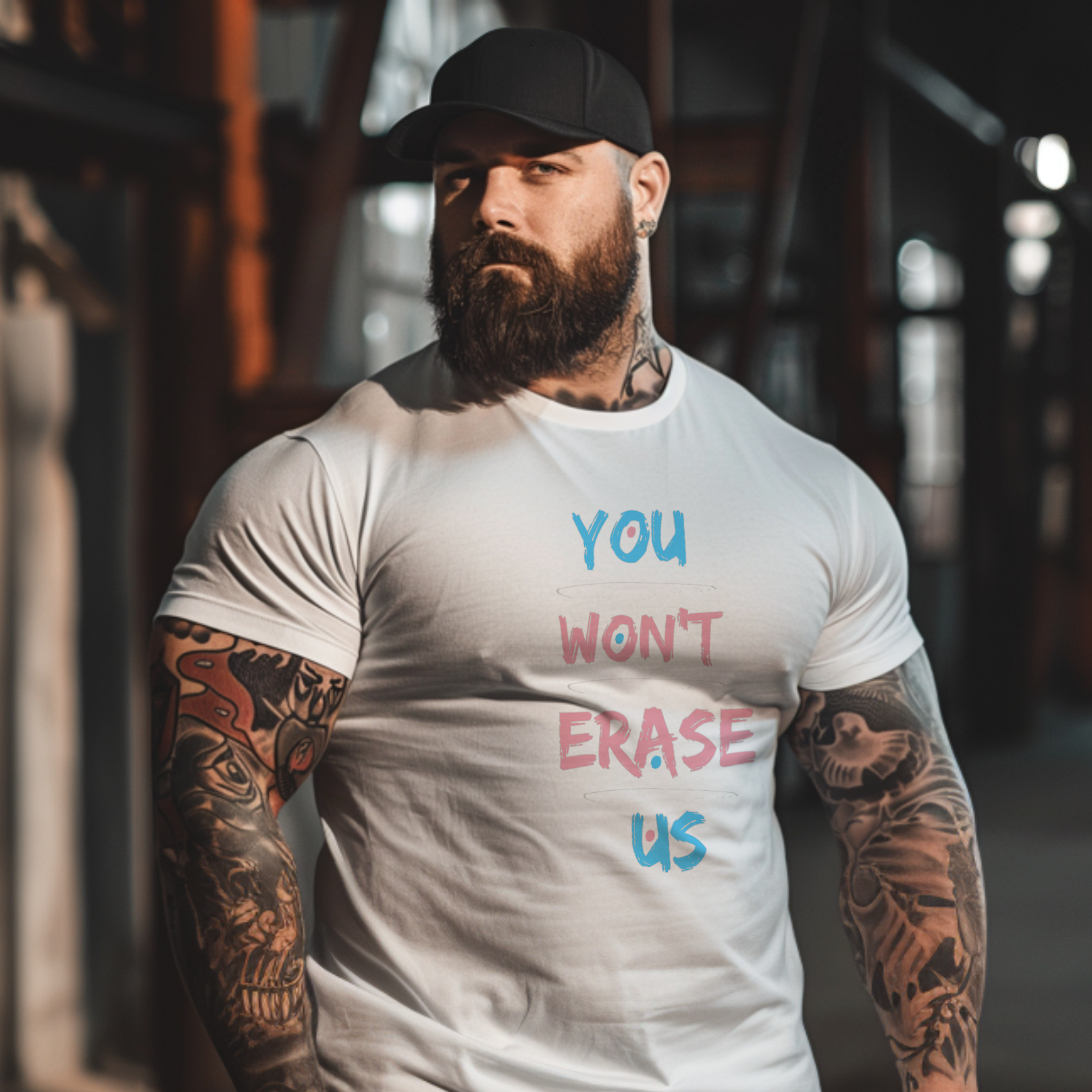 You Won't Erase Us Trans Pride Tee