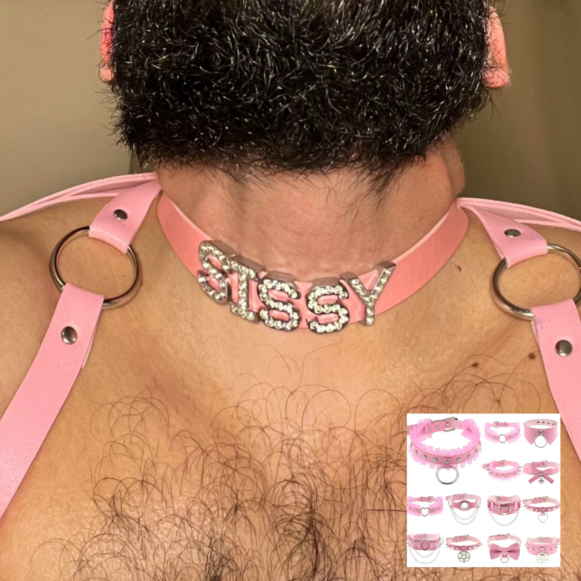 DEZI Choke Collars, Pink Sissy - Collars - Twisted Jezebel