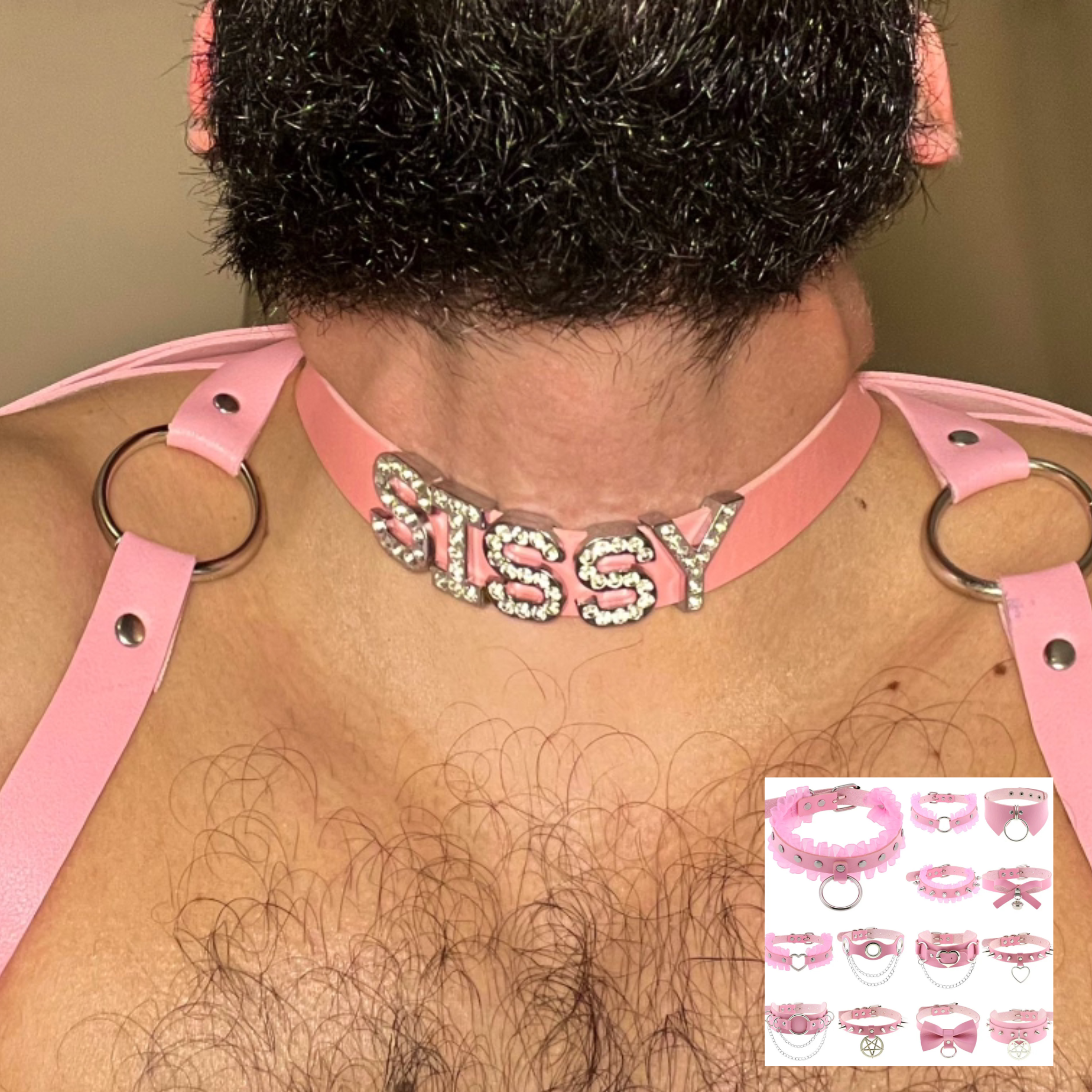 DEZI Choke Collars, Pink Sissy - Collars - Twisted Jezebel
