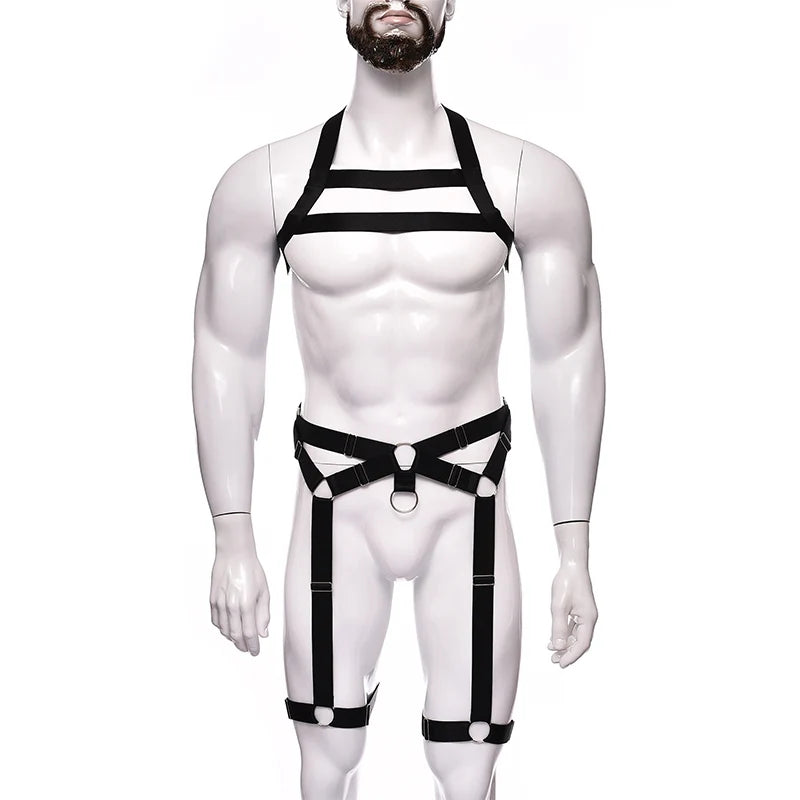 NUVO Men's Elastic Harness & Garter - Harness - Twisted Jezebel
