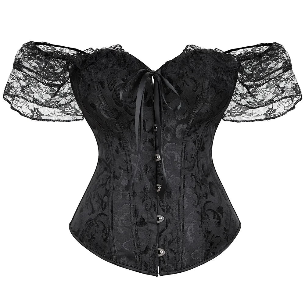 BoomGlam Sheer Sleeve Bustier II - Corset - Twisted Jezebel