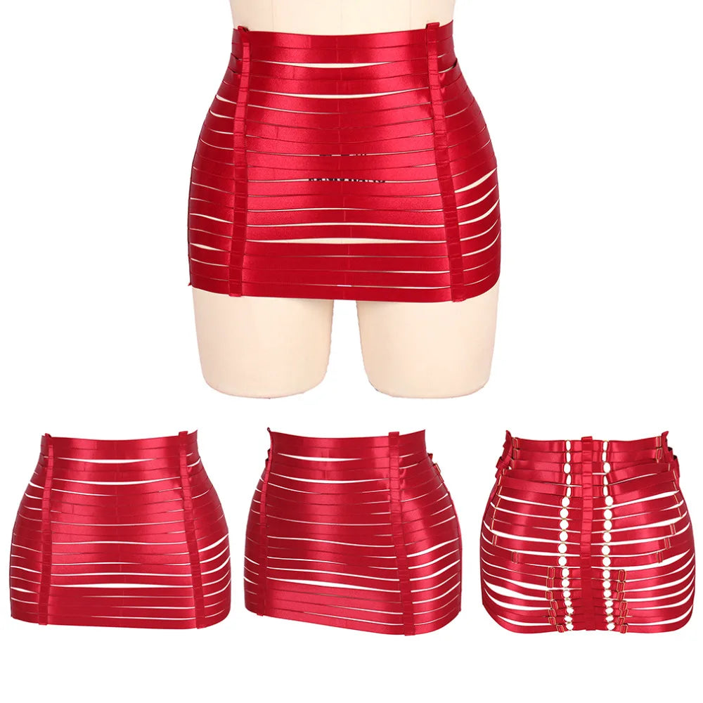 NUVO Elastic Sissy Skirt - Garter - Twisted Jezebel