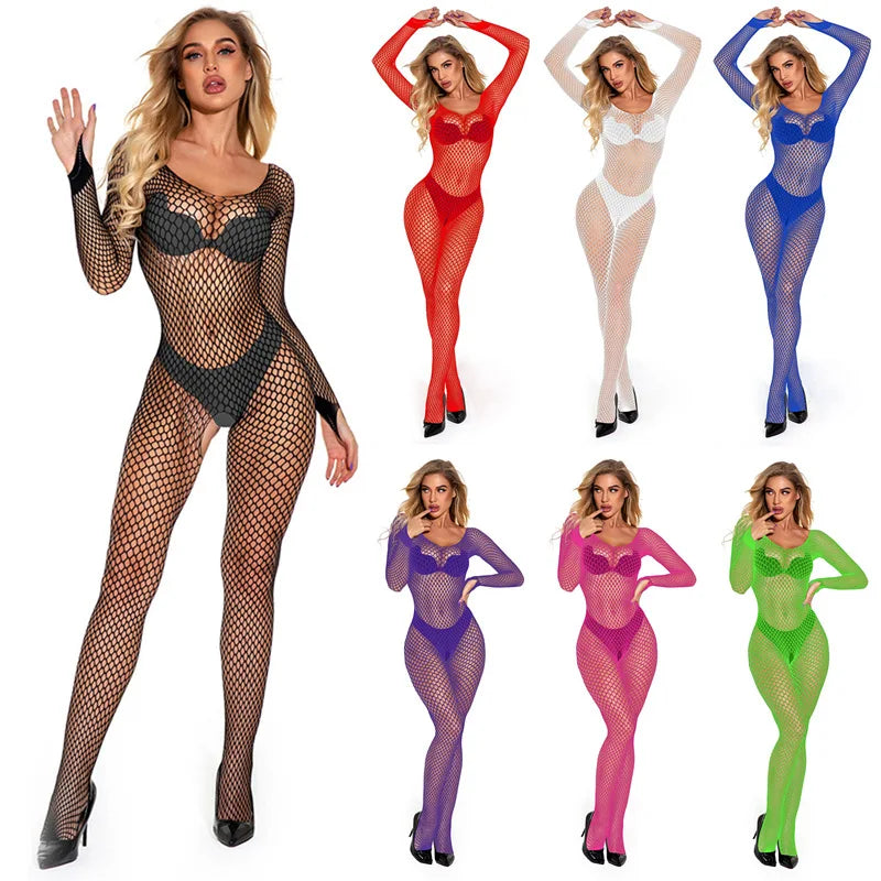 Explosions Open Crotch Catsuit (S-3XL)