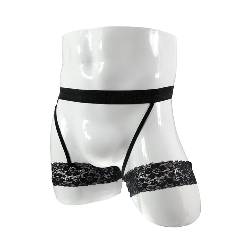Black Lace Feminization Garter Lingerie - Garter - Twisted Jezebel