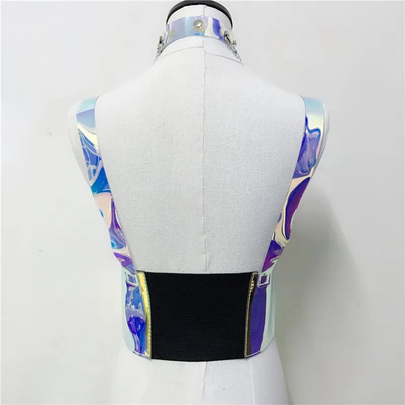 Steamsissy Crystal Holographic Bustier