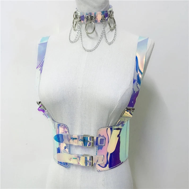 Steamsissy Crystal Holographic Bustier