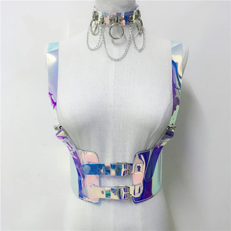 Steamsissy Crystal Holographic Bustier