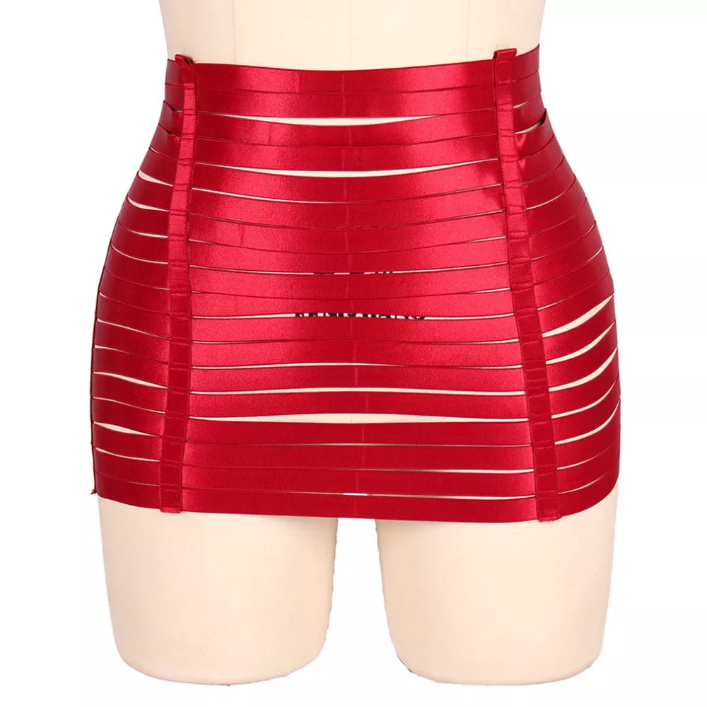 NUVO Elastic Sissy Skirt - Garter - Twisted Jezebel