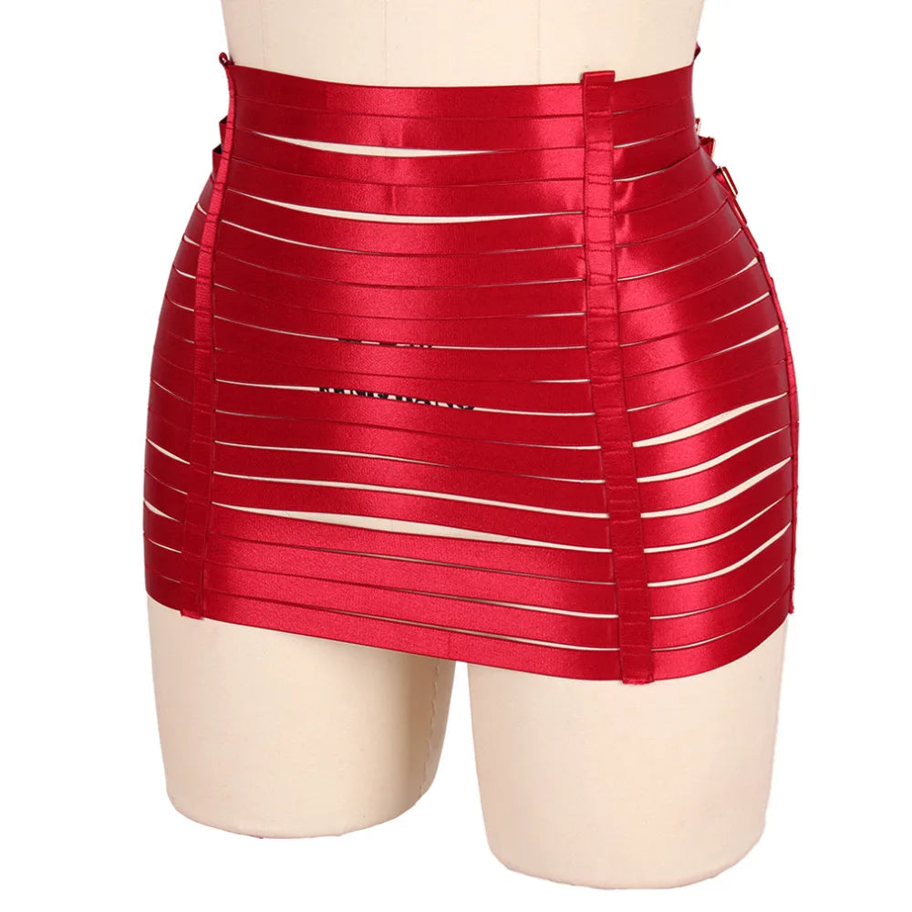 NUVO Elastic Sissy Skirt - Garter - Twisted Jezebel