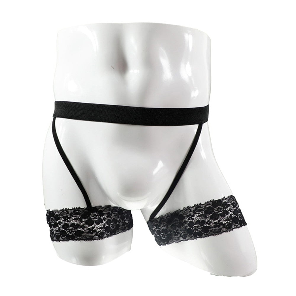 Black Lace Feminization Garter Lingerie - Garter - Twisted Jezebel