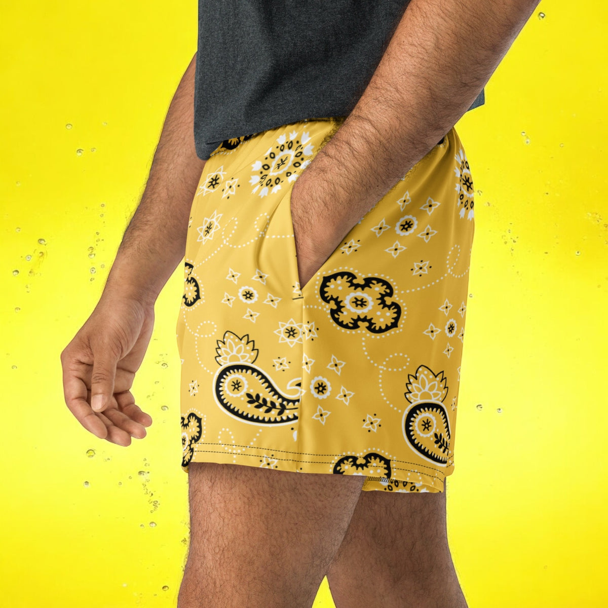 Hanky Code Athletic Shorts: Yellow