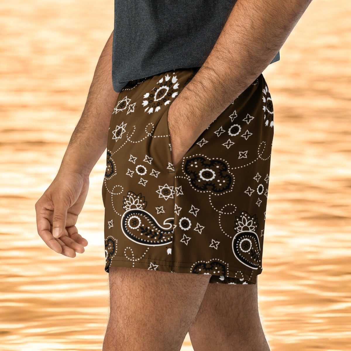 Hanky Code Athletic Shorts: Brown