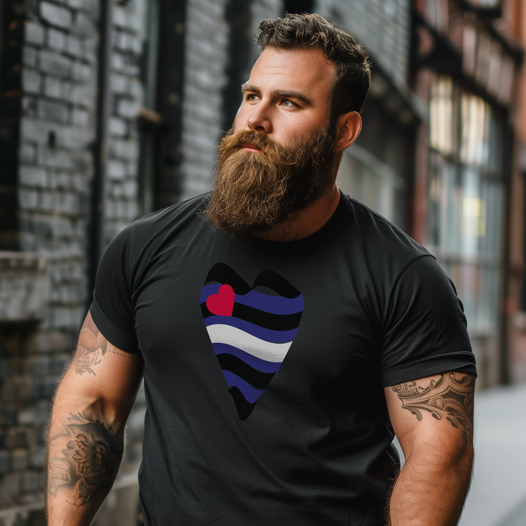 Leather Heart Tee