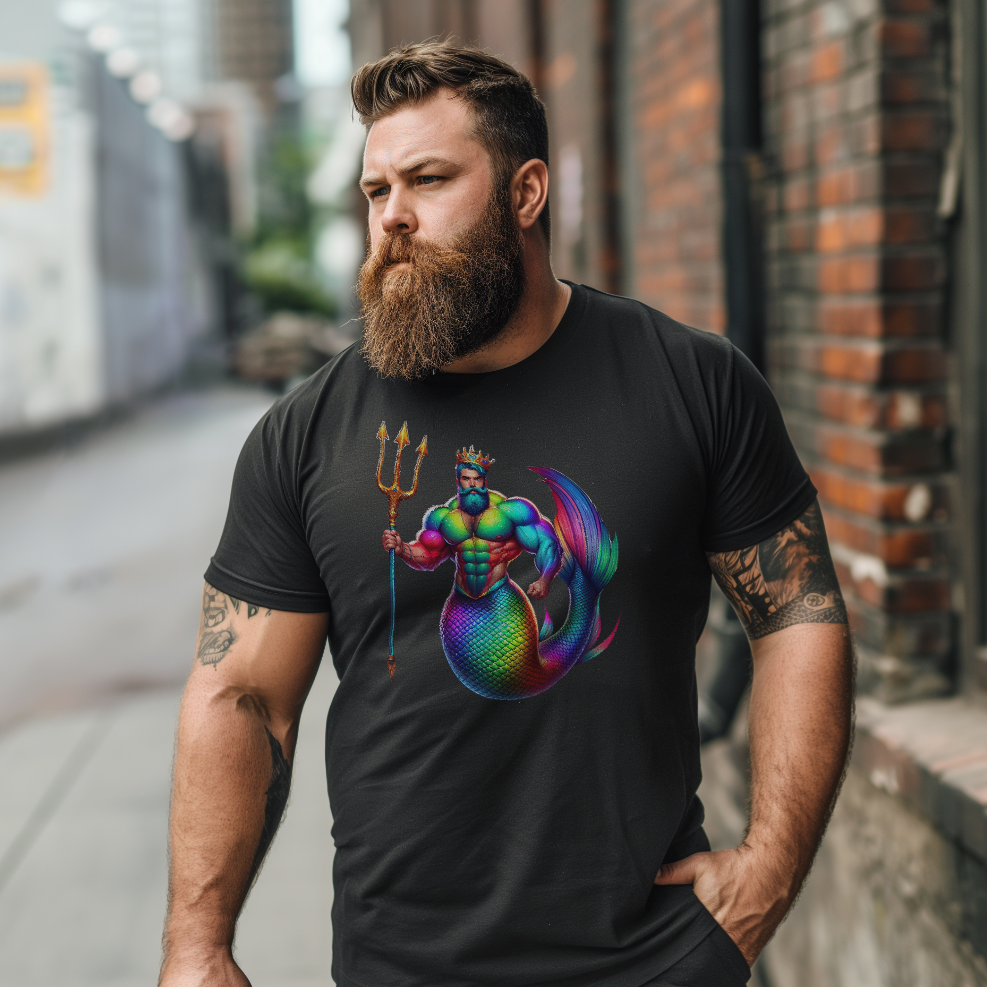 Hunky Daddy Merman I Tee