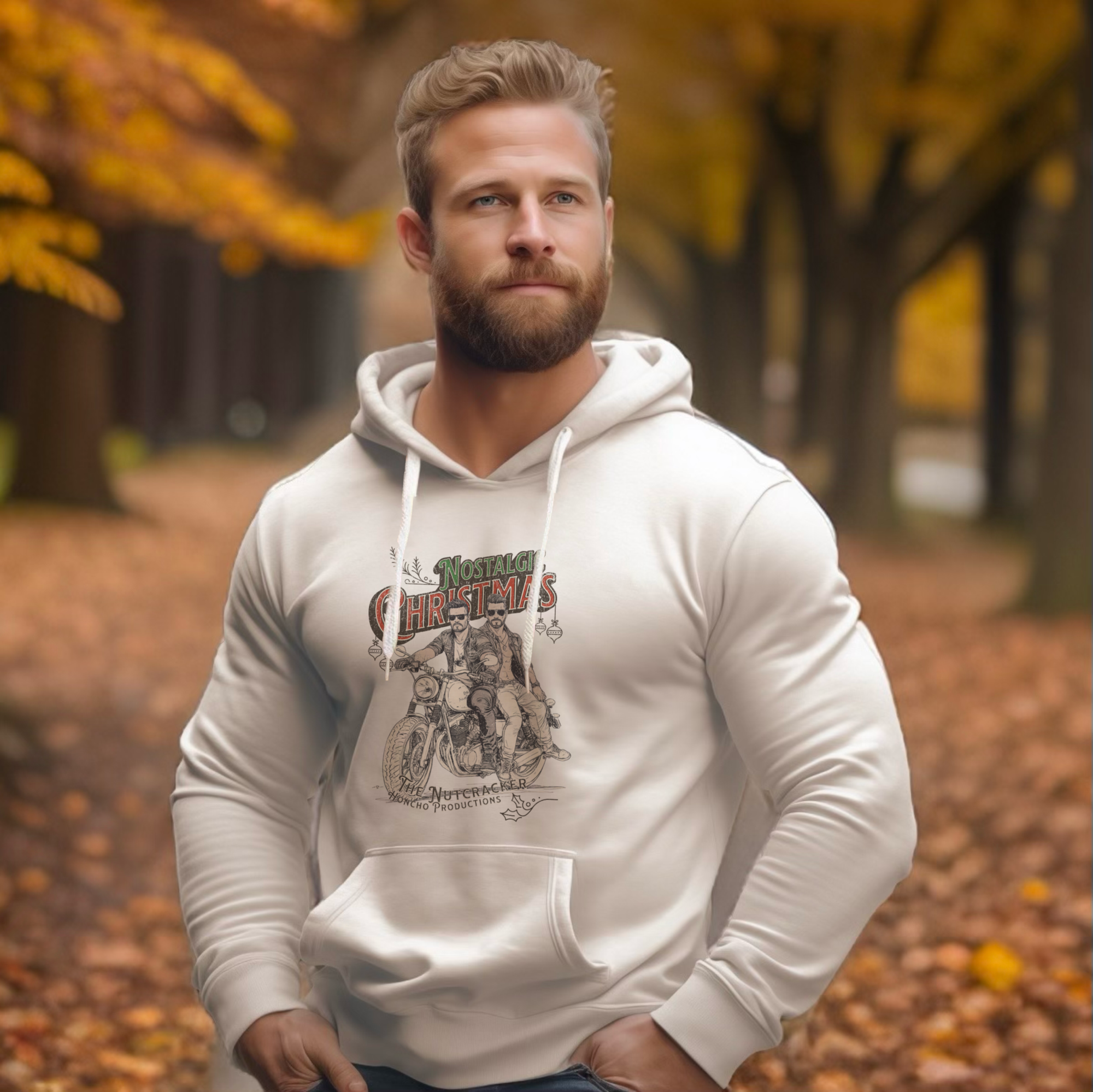 A Honcho Inspired Nostalgic Christmas Three-Panel Fleece Hoodie