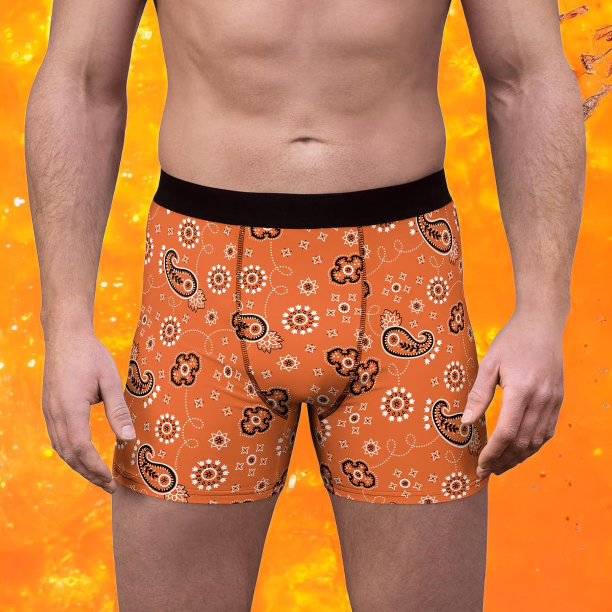 Men's Boxer Briefs Hanky Code: Orange