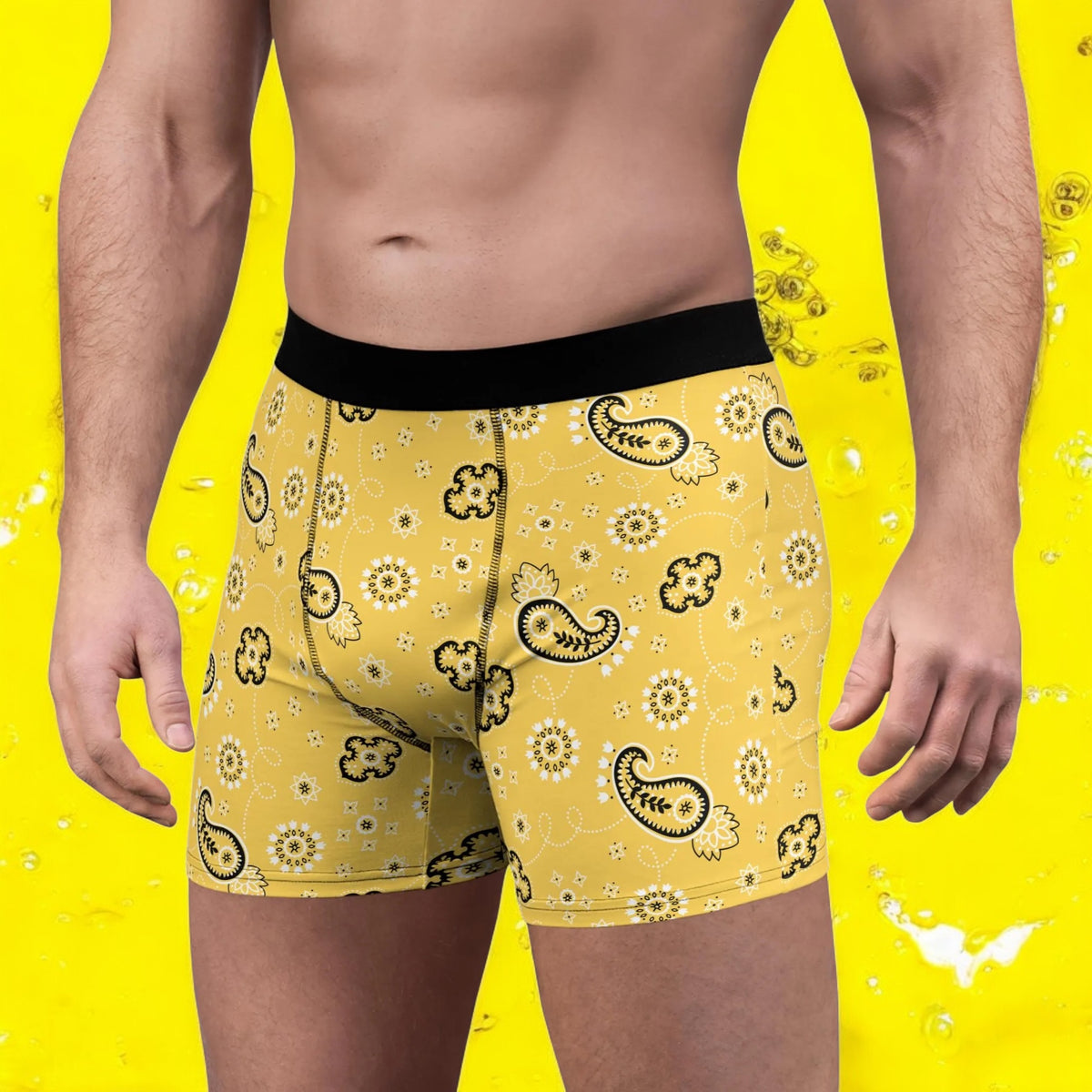 Men's Boxer Briefs Hanky Code: Yellow