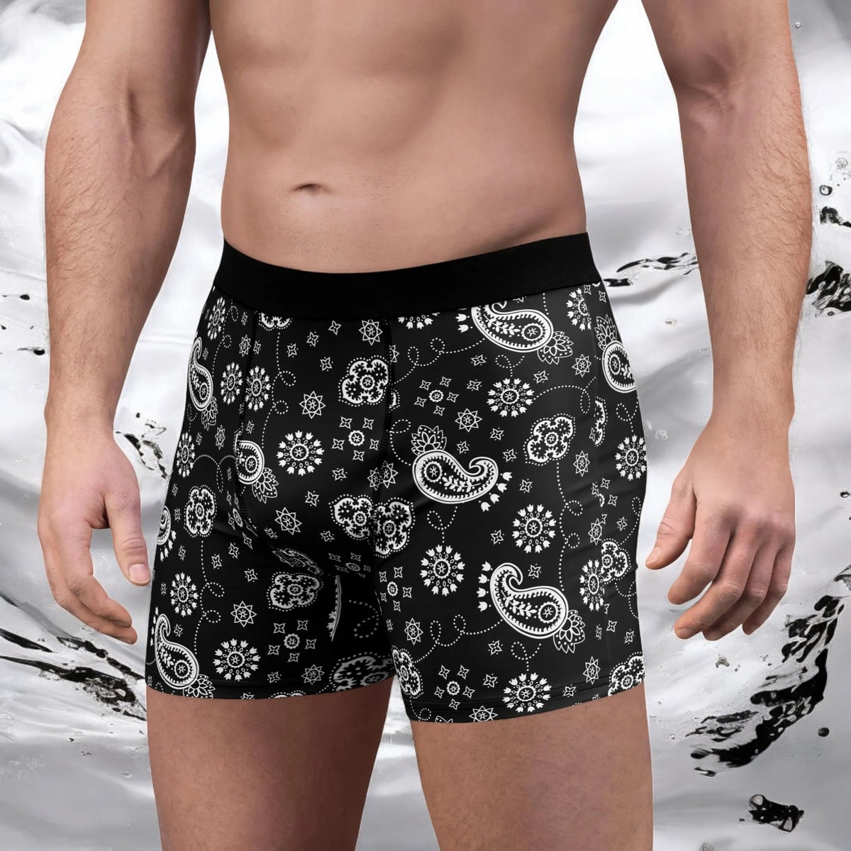 Men's Boxer Briefs Hanky Code: Black