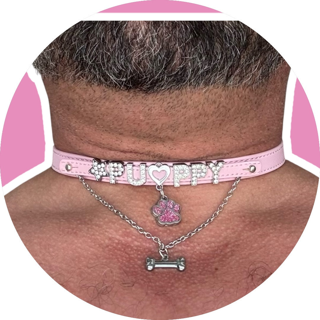 Personalized Rhinestone Puppy Collar