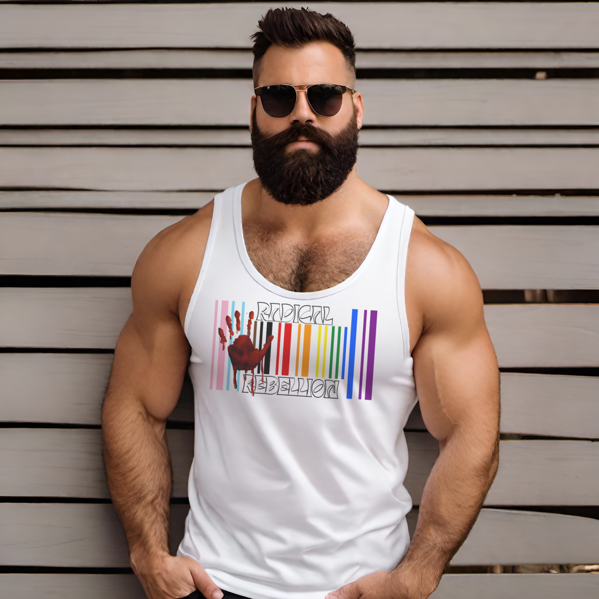 Radical Rainbow Rebellion, Blood On Your Hands Limited Edition Tank